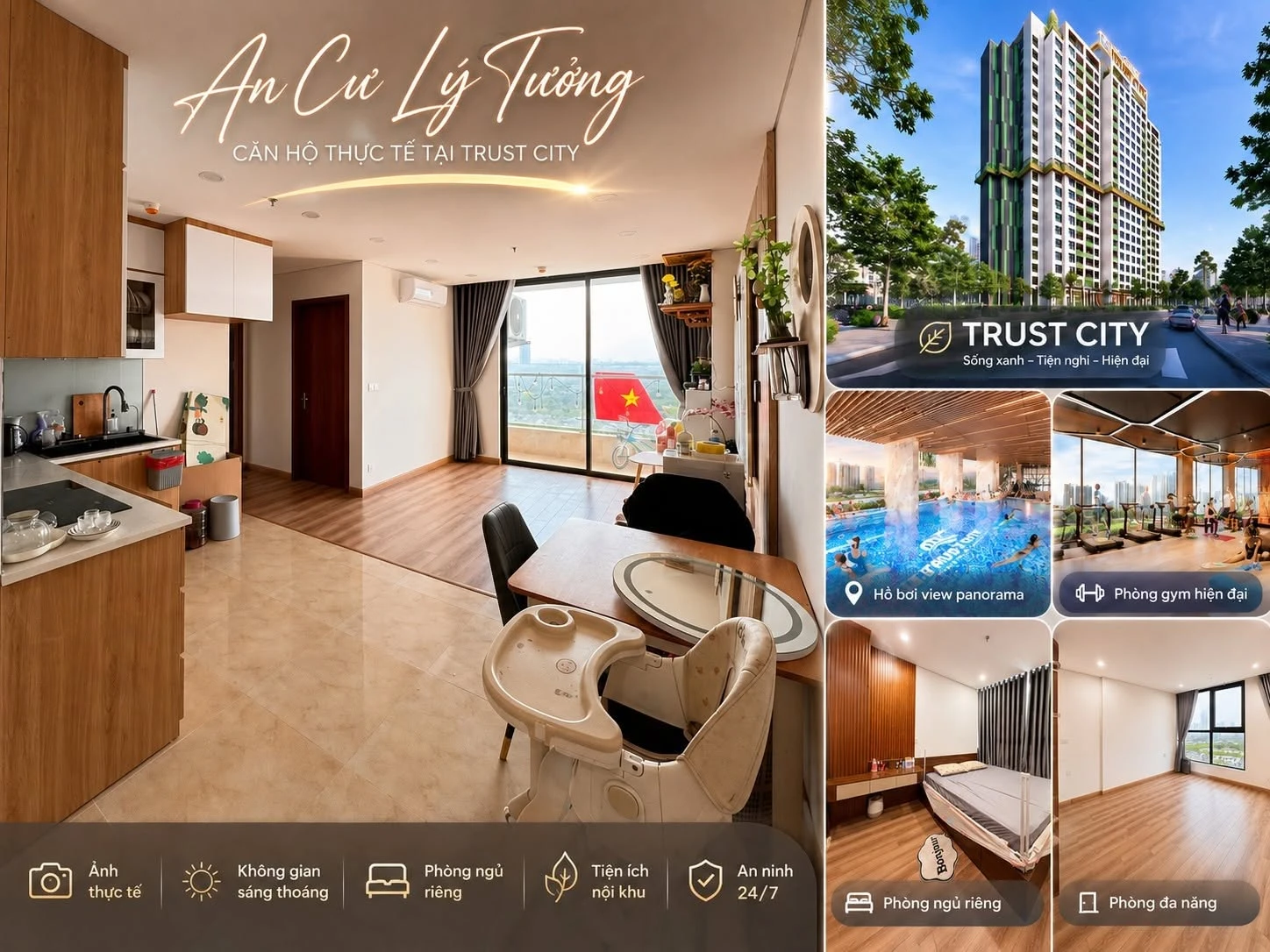 Bán căn hộ 2 phòng ngủ Trust City Văn Giang 69,5m² - Ảnh 1