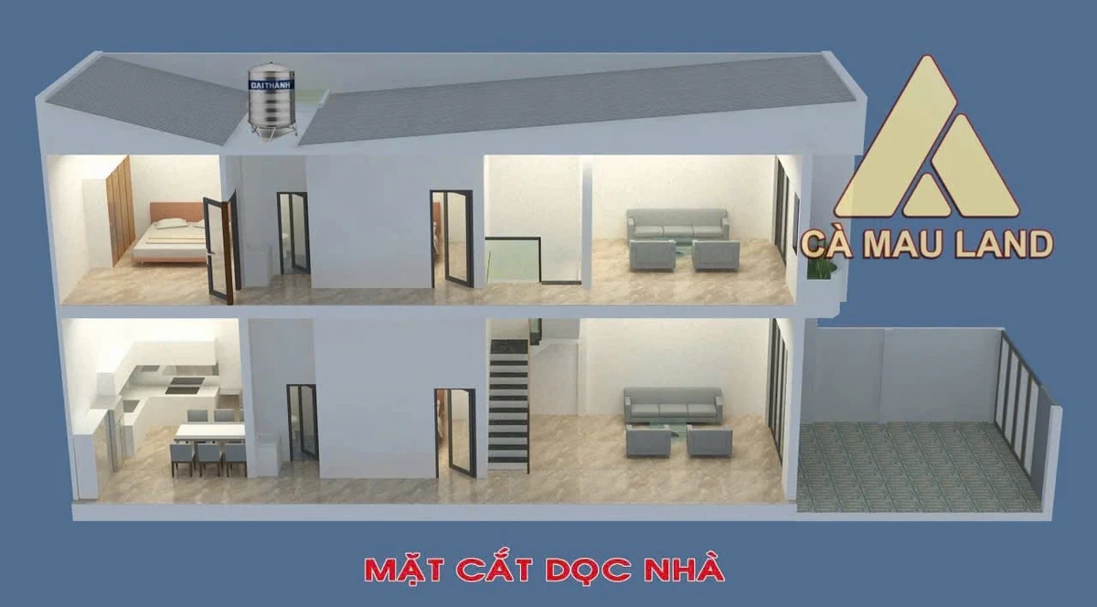Bán nhà 1 lầu 4PN 105m² KDC Tân Xuyên, Cà Mau - Ảnh thu nhỏ 2