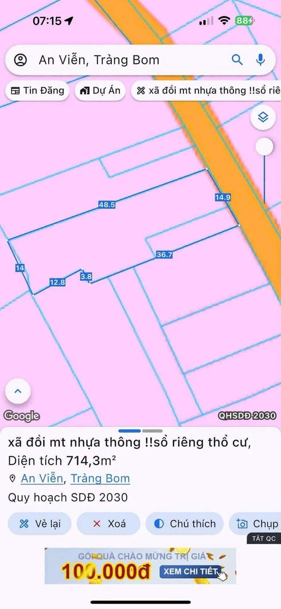 Bán đất An Viễn 700m² mặt tiền đường nhựa Cần Giờ - Ảnh 1