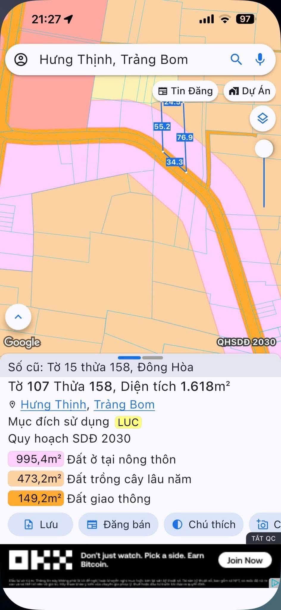 Nhà vườn bán 2 tỷ 1.618m² Trảng Bom - Ảnh thu nhỏ 2