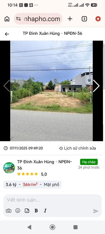 Bán lô đất 100m² mặt tiền Lưu Quang Vũ, Đà Nẵng