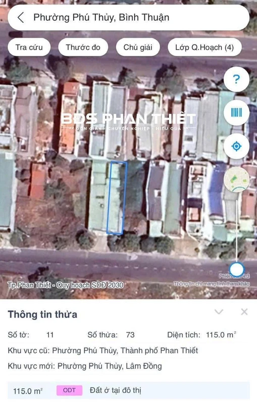 Bán đất mặt tiền Đào Duy Tùng 115m², 3,8 tỷ, Phan Thiết