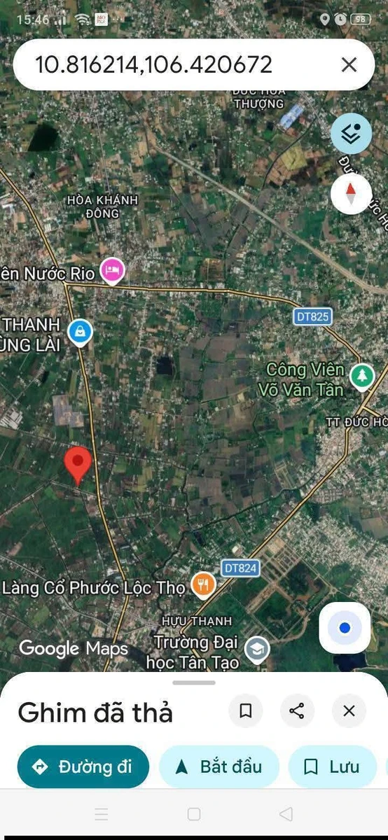 Bán nền đất 168m2 đường ôtô tại Đức Hòa, Tây Ninh 590 triệu - Ảnh 1