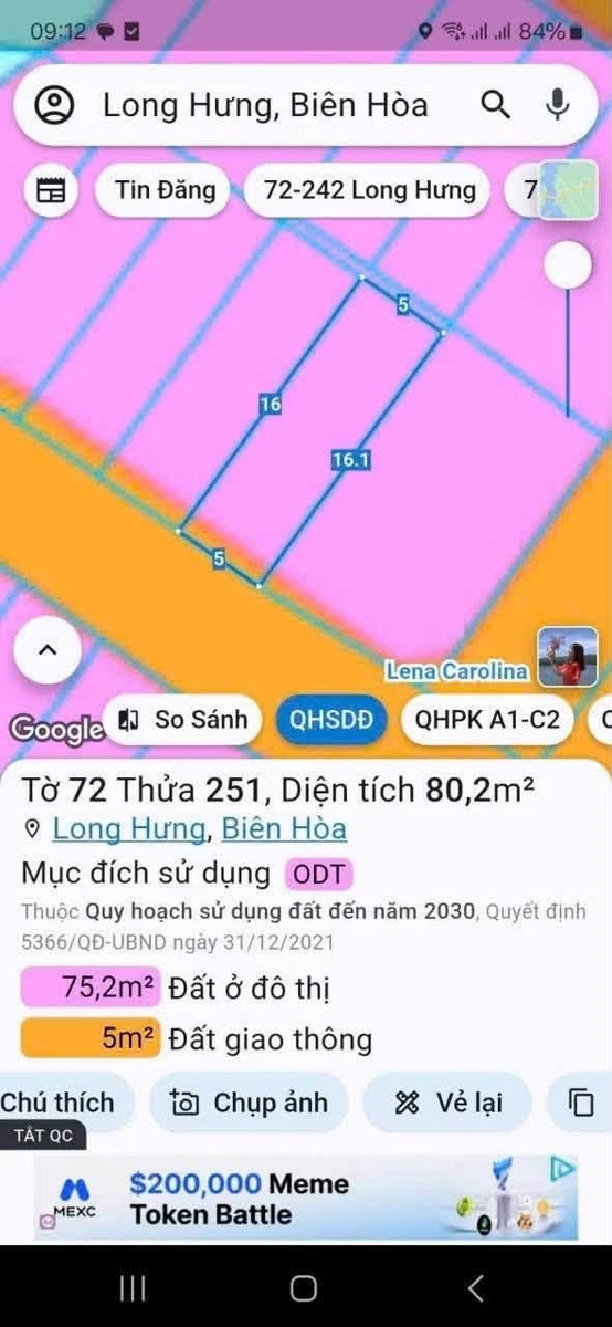 Bán 2 lô đất 5x16m Long Bình Tân, Bình Dương - Ảnh 1
