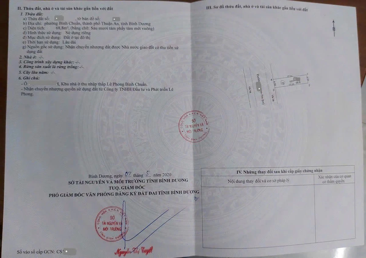 Bán đất nền khu dân cư Lê Phong Bình Chuẩn 68,8m2 - Ảnh thu nhỏ 4