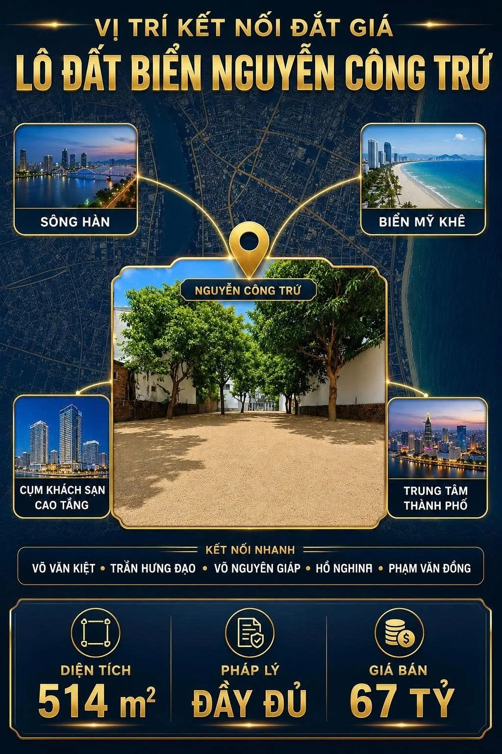 Bán đất mặt tiền Nguyễn Công Trứ Sơn Trà 500m2 - Ảnh 1