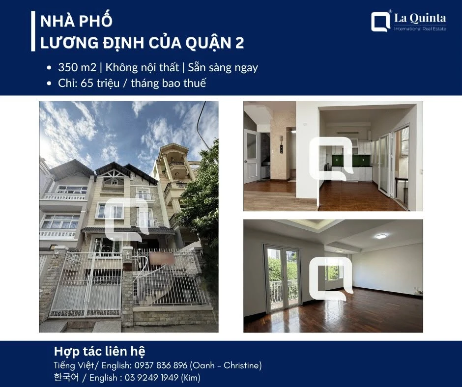 Cho thuê nhà phố 350m² đường Lương Định Của, Quận 2 - Ảnh 1