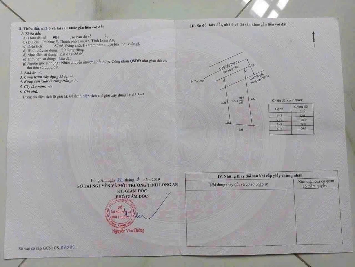 Bán lô đất mặt tiền Mai Bá Hương Tân An 400m² giá 3,57 tỷ - Ảnh thu nhỏ 3