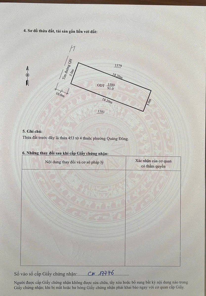 Bán lô đất 91m² mặt tiền Đồng Đá, Quảng Thành 1,7 tỷ - Ảnh thu nhỏ 4