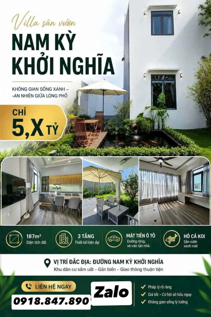 Bán villa 4 phòng ngủ 187m2 gần Đà Nẵng giá 5.15 tỷ - Ảnh 1