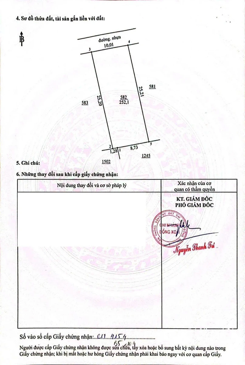 Bán đất mặt tiền đường 5B1, Tân Bình, Đồng Xoài - 500m² - Ảnh thu nhỏ 2