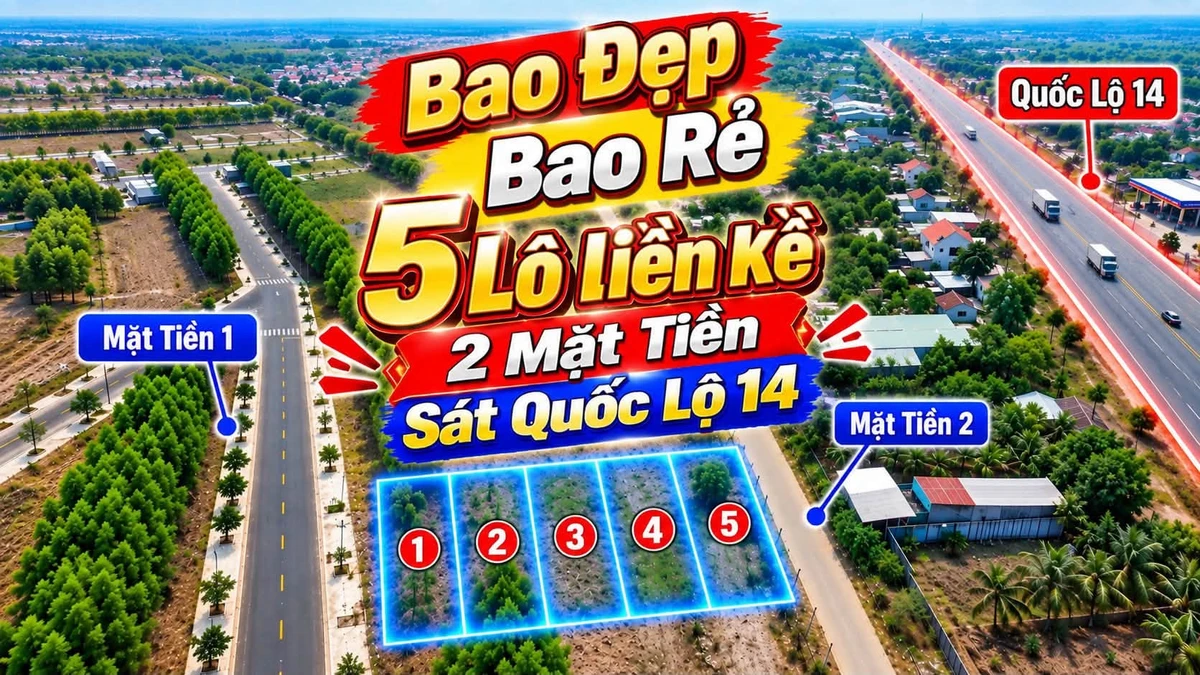 Bán lô đất 150m2 mặt tiền kép T16 Becamex Chơn Thành - Ảnh 1