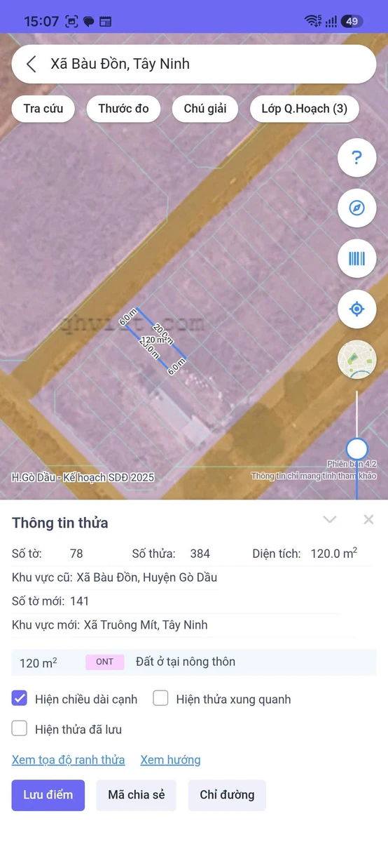 Bán đất nền 120m² mặt tiền N-12 gần KCN Phước Đông 600 triệu - Ảnh 1
