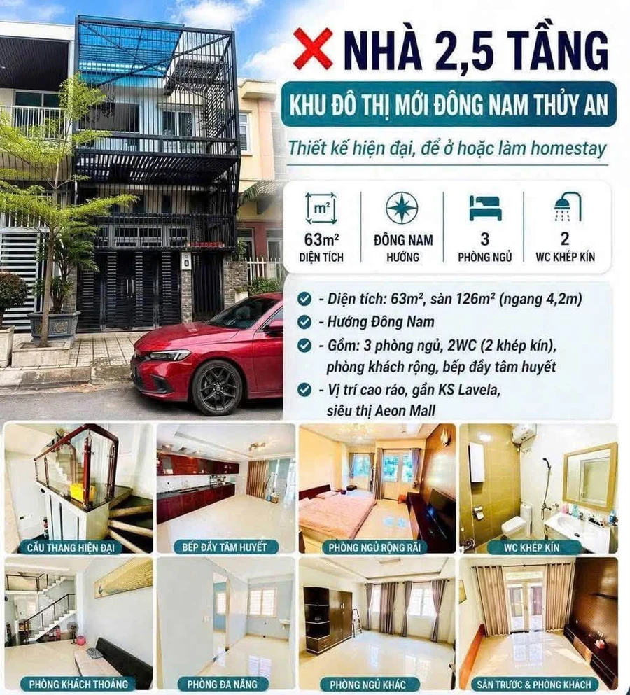 Bán nhà 2 tầng 63m2, 3 phòng ngủ Huế - Ảnh 1