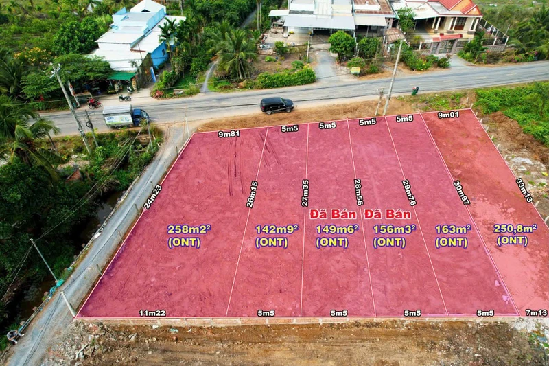 Bán đất mặt tiền 142,9m² ĐT816 Thạnh Hoà Bến Lức 1 tỷ 350 triệu