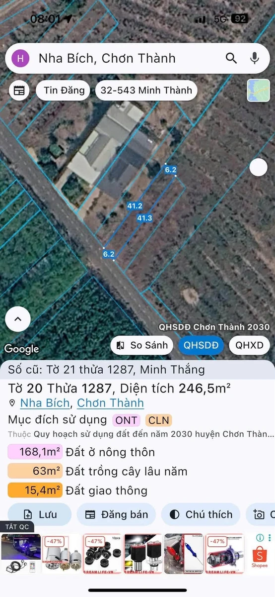 Bán đất 6x40m2 Số 2 Minh Thắng, Bình Chánh - Ảnh thu nhỏ 4