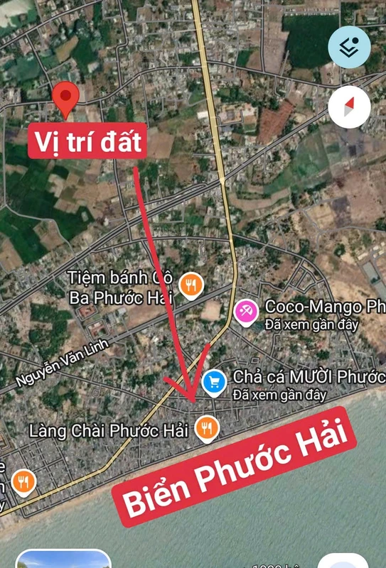 Bán nhà 480m2 gần biển Phước Hải 2.9 tỷ