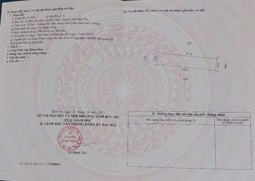 Bán đất nền 4x20m giá 255 triệu tại xã Phú An Hòa, Châu Thành, Bến Tre - Ảnh thu nhỏ 3