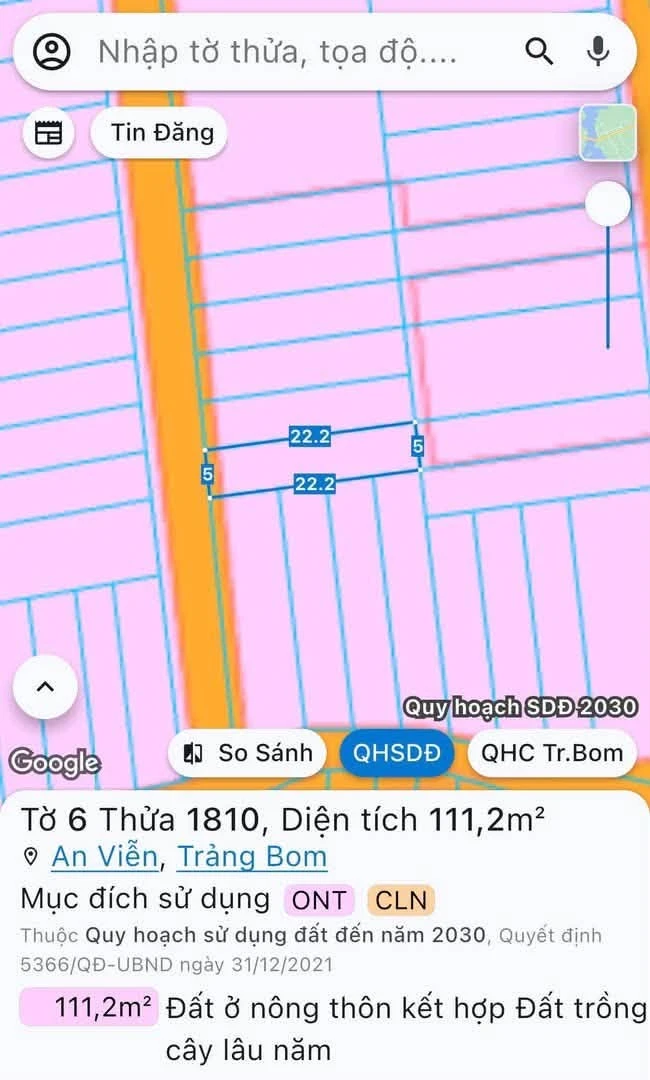Bán đất thổ cư 113m2 đường Phùng Hưng, Bình Chánh - Ảnh 1
