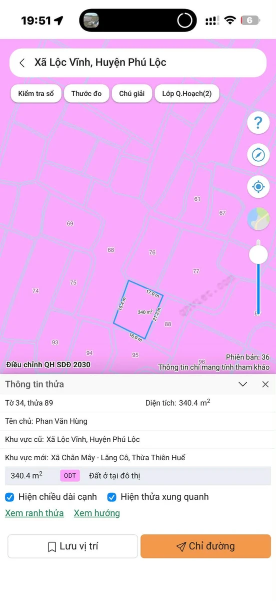 Bán đất nền 340,4 m² Chân Mây Huế giá 65 triệu - Ảnh thu nhỏ 3