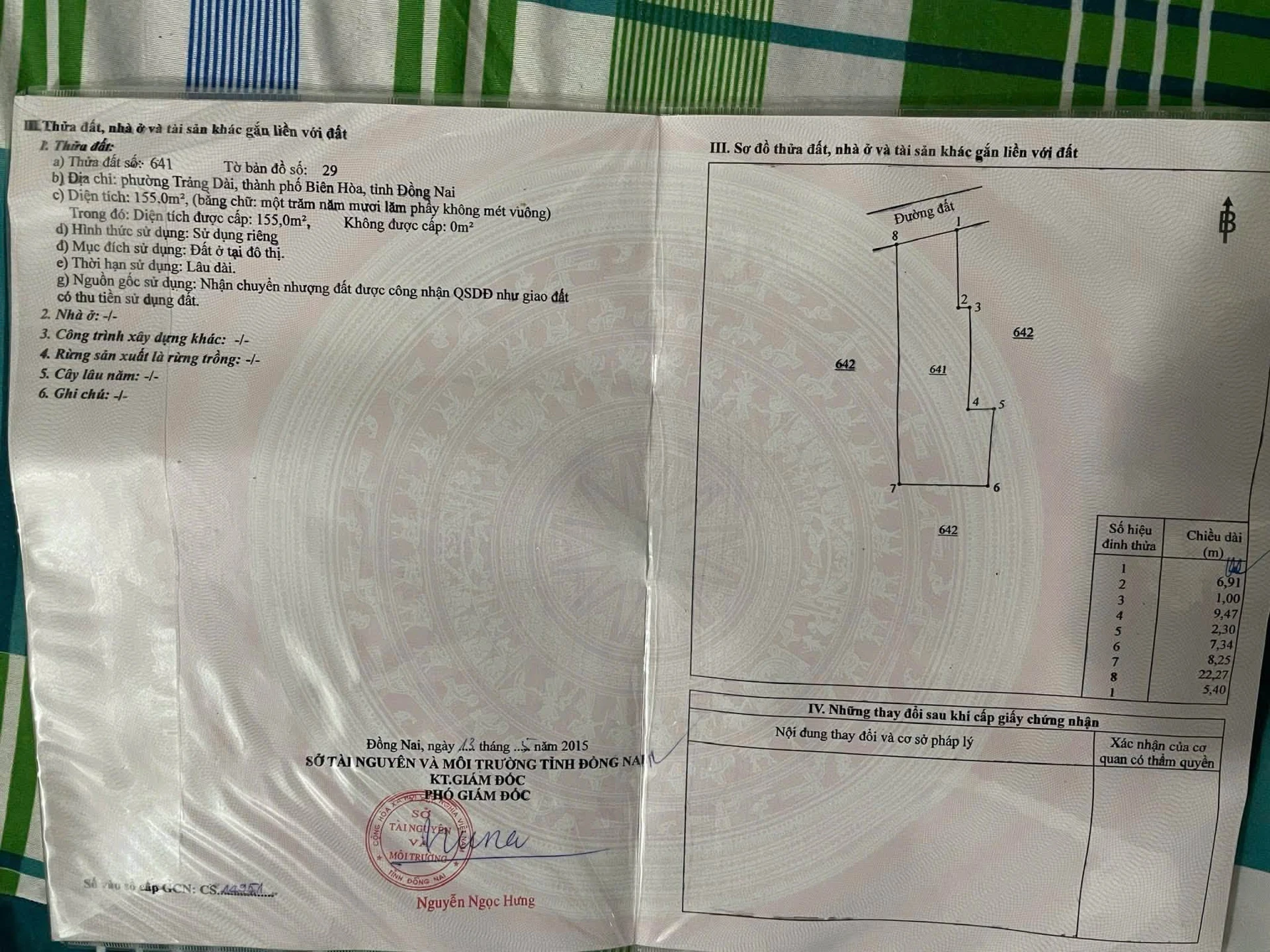Bán lô đất thổ cư Trảng Dài 155m2 giá 3.6 tỷ - Ảnh 1