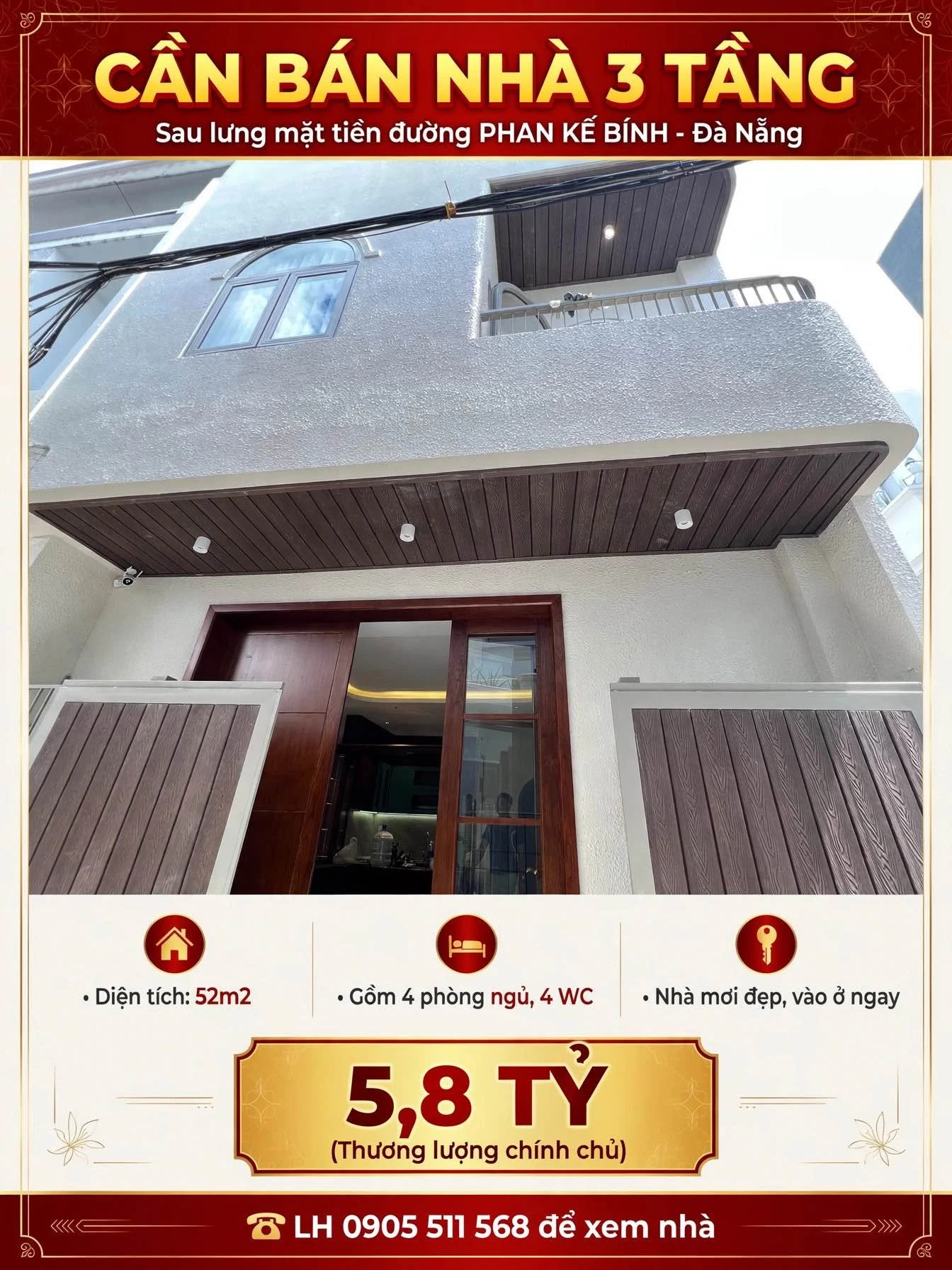Bán nhà 3 tầng 53m² sát chợ Đống Đa, Đà Nẵng - Ảnh 1
