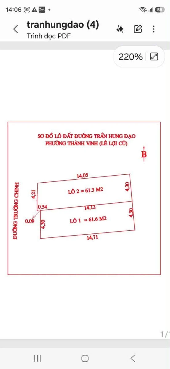 Bán đất mặt đường Trường Chinh 61.6m2 giá 4tỷ 950 - Ảnh thu nhỏ 3