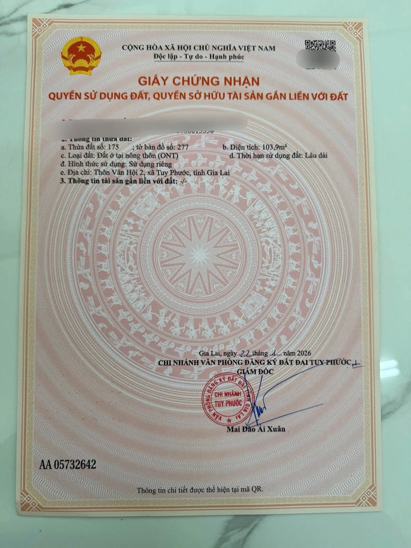 Bán đất Diêu Trì 103,9 m² giá 1 tỷ 190 triệu - Ảnh 1