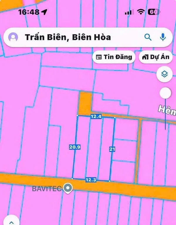 Bán đất Đồng Nai Phường An Bình 86m² giá 3 tỷ 550
