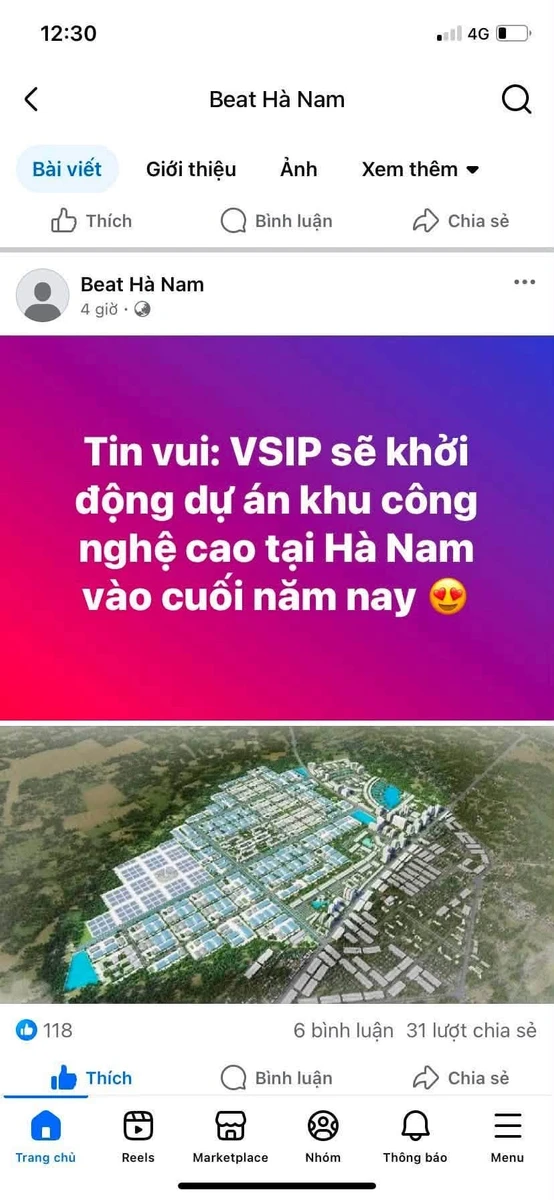 Bán đất 105m² mặt tiền 5m khu VSIP Hà Nam 1,56 tỷ - Ảnh thu nhỏ 3