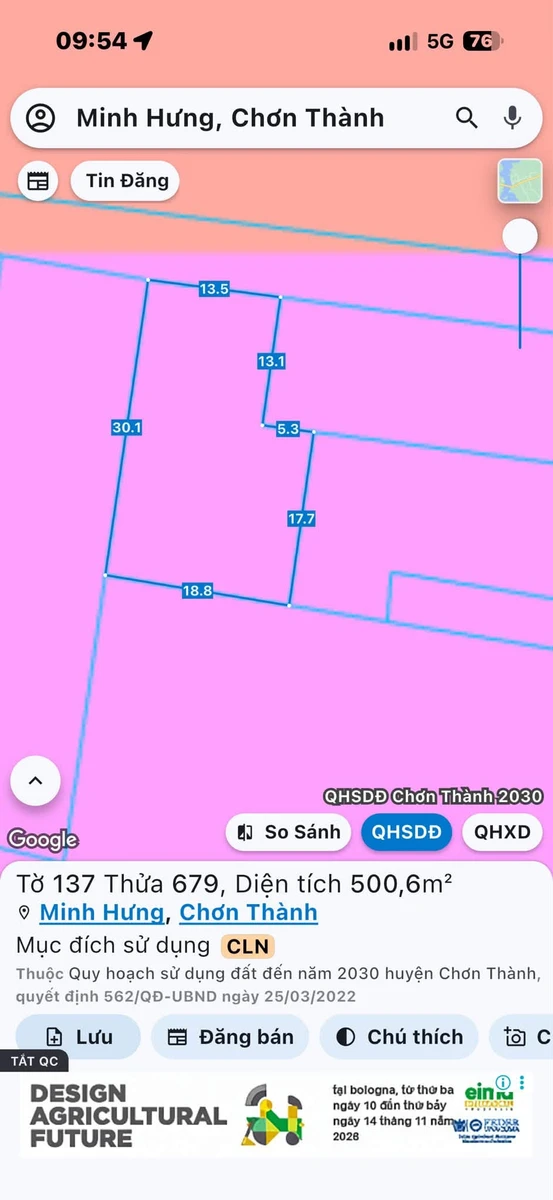 Bán đất 500m2, mặt tiền 13m, Phường Minh Long, Nhà Bè - Ảnh 1