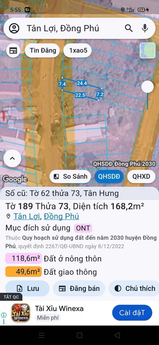 Bán lô đất 168m² mặt tiền đường Tân Hưng Quận 7 - Ảnh thu nhỏ 3