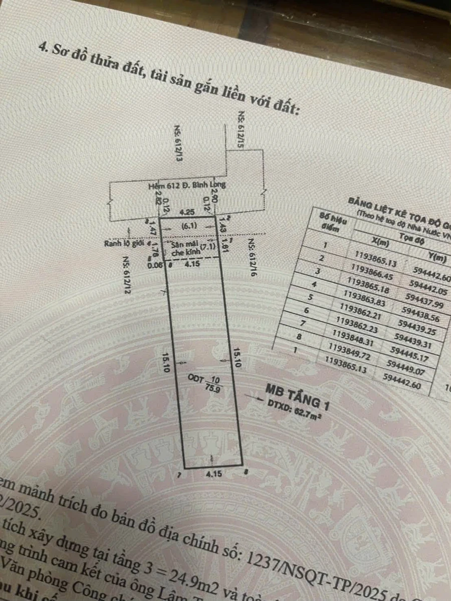 Bán nhà 4 tầng 4,2x18m hẻm xe hơi đường Bình Long, Bình Tân giá 6,6 tỷ - Ảnh thu nhỏ 3
