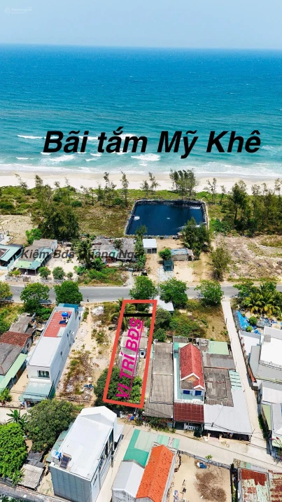Bán đất mặt biển Mỹ Khê Quảng Ngãi 181m2 + Nhà c4, sổ hồng sẵn, giá 2.6 tỷ TLCC