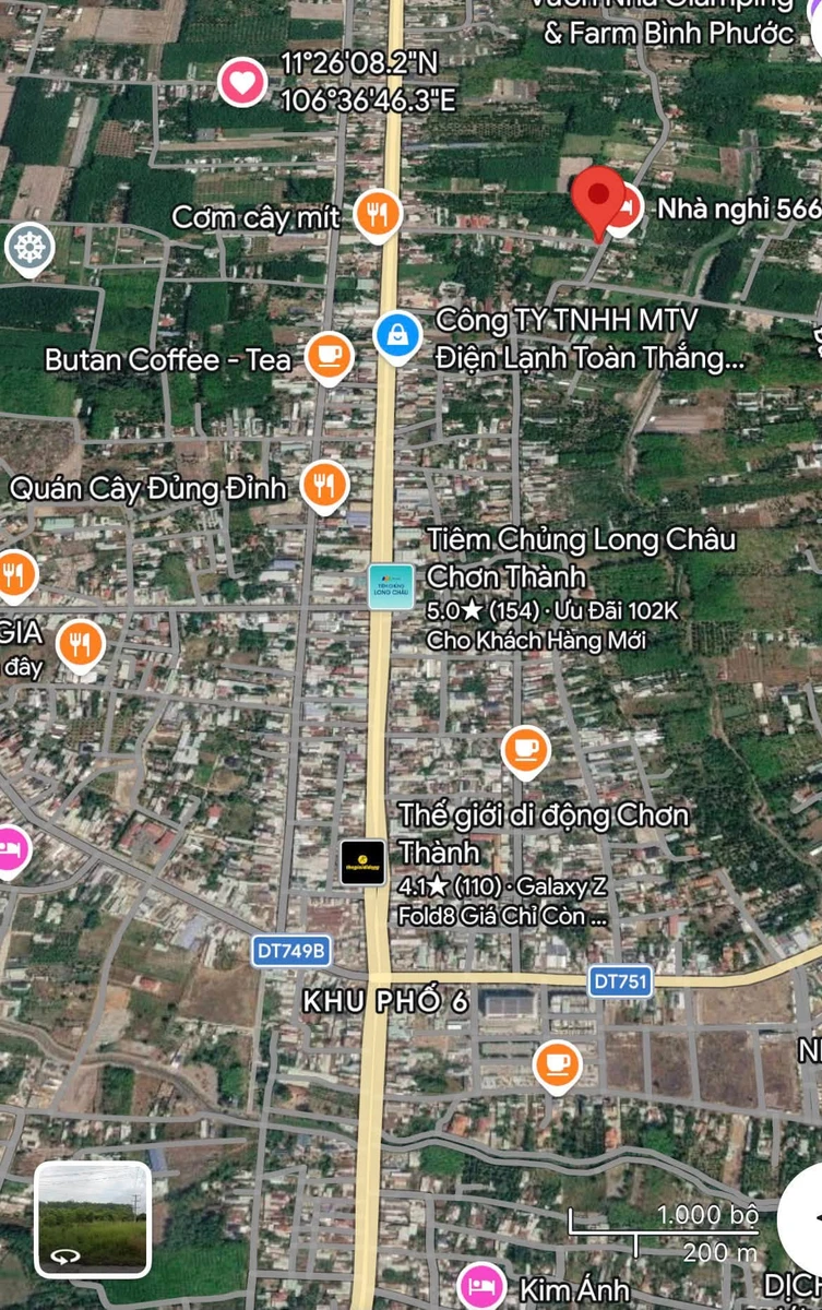 Bán đất góc 2 mặt tiền nhựa 493m2 trung tâm Chơn Thành, Bình Phước - Ảnh 1