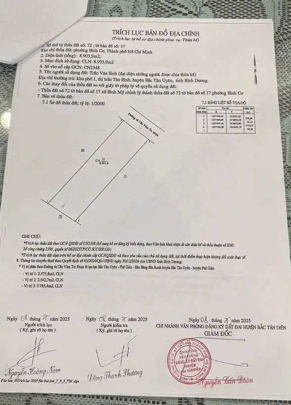 Bán đất Bình Mỹ Tân Bình 8.900m2 8 tỷ - Ảnh 1
