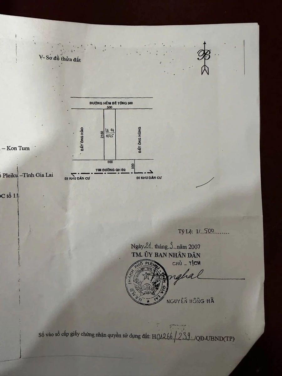 Bán lô đất 105m² mặt tiền khu dân cư Bùi Dự, Gia Lai 1.75 tỷ - Ảnh thu nhỏ 3