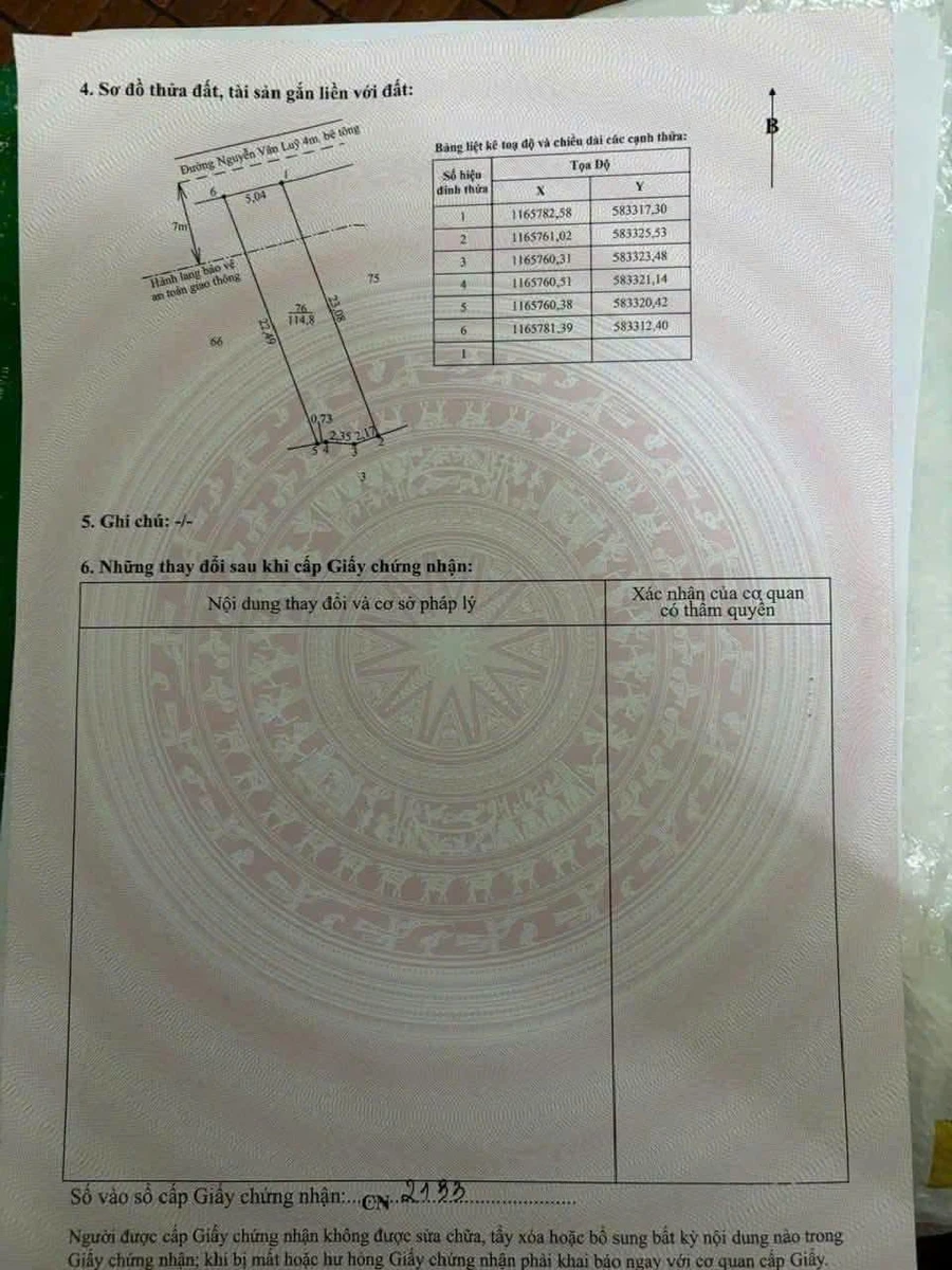 Bán đất thổ cư 350m2 lô góc 2 mặt tiền giá 990 triệu tại Bình Trinh Đông, Tân Trụ, Long An - Ảnh thu nhỏ 5