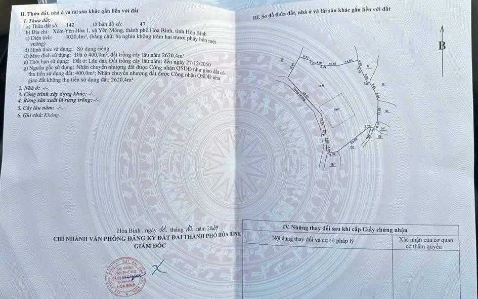 Bán đất 1ha Yên Mông, Hòa Bình, Phú Thọ, 4 tỷ - Ảnh 1