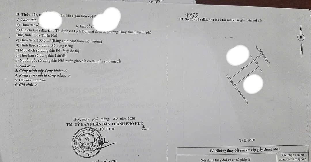 Bán đất mặt tiền đường Bông Văn Dĩa, KQH Bàu Vá, Thủy Xuân, Huế 100m2 - Ảnh thu nhỏ 5