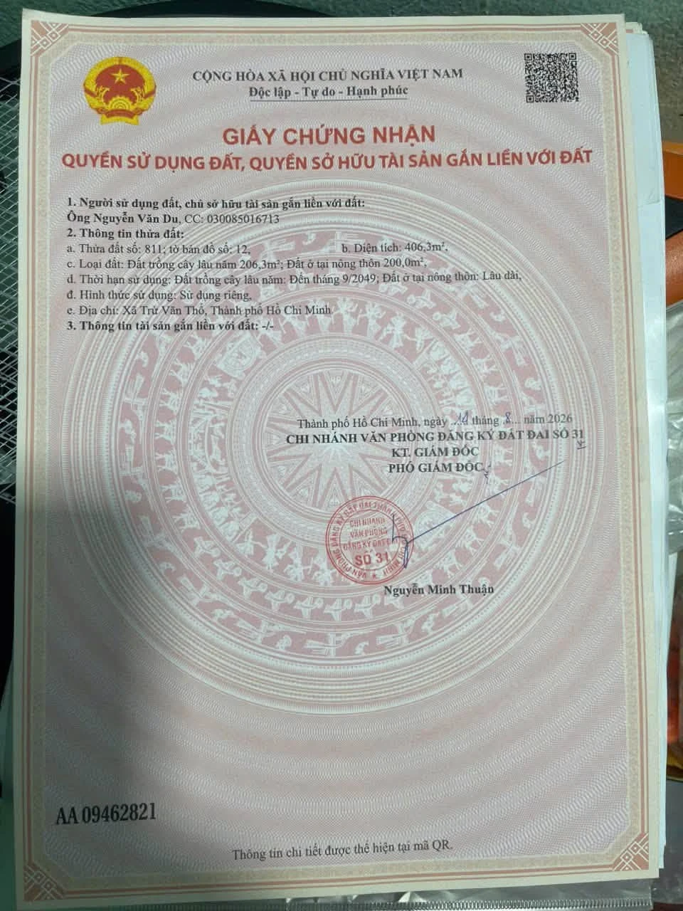 Bán đất Bàu Bàng HCM 468m2 giá 1.9 tỷ - Ảnh 1
