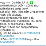 Bán nhà Rạch Dừa Vũng Tàu 70m² 2PN giá 1,7 tỷ - Ảnh thu nhỏ 1