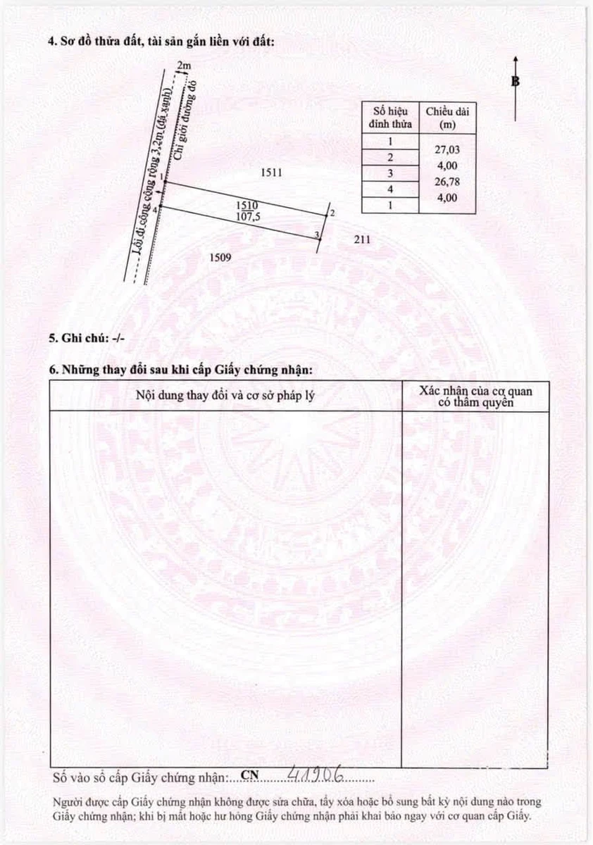 Bán đất thổ cư 107m² Cần Giuộc 1 tỷ 100 triệu - Ảnh thu nhỏ 4