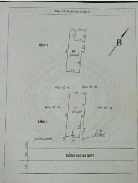 Bán nhà cấp 3 mặt đường Cao Bá Quát, 131.8m2, Lâm Đồng - Ảnh thu nhỏ 3