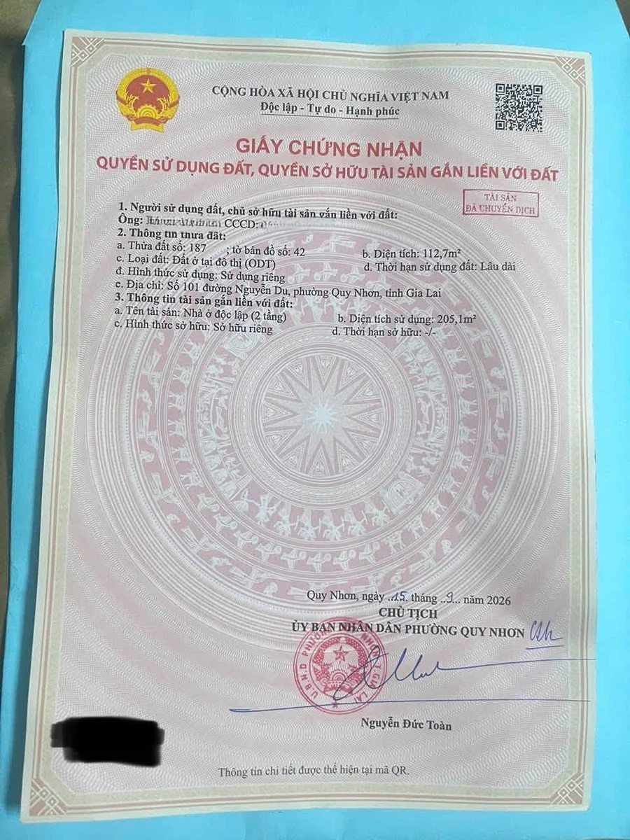 Bán nhà 2 tầng mặt tiền Nguyễn Du Quy Nhơn 112m2 - Ảnh thu nhỏ 3