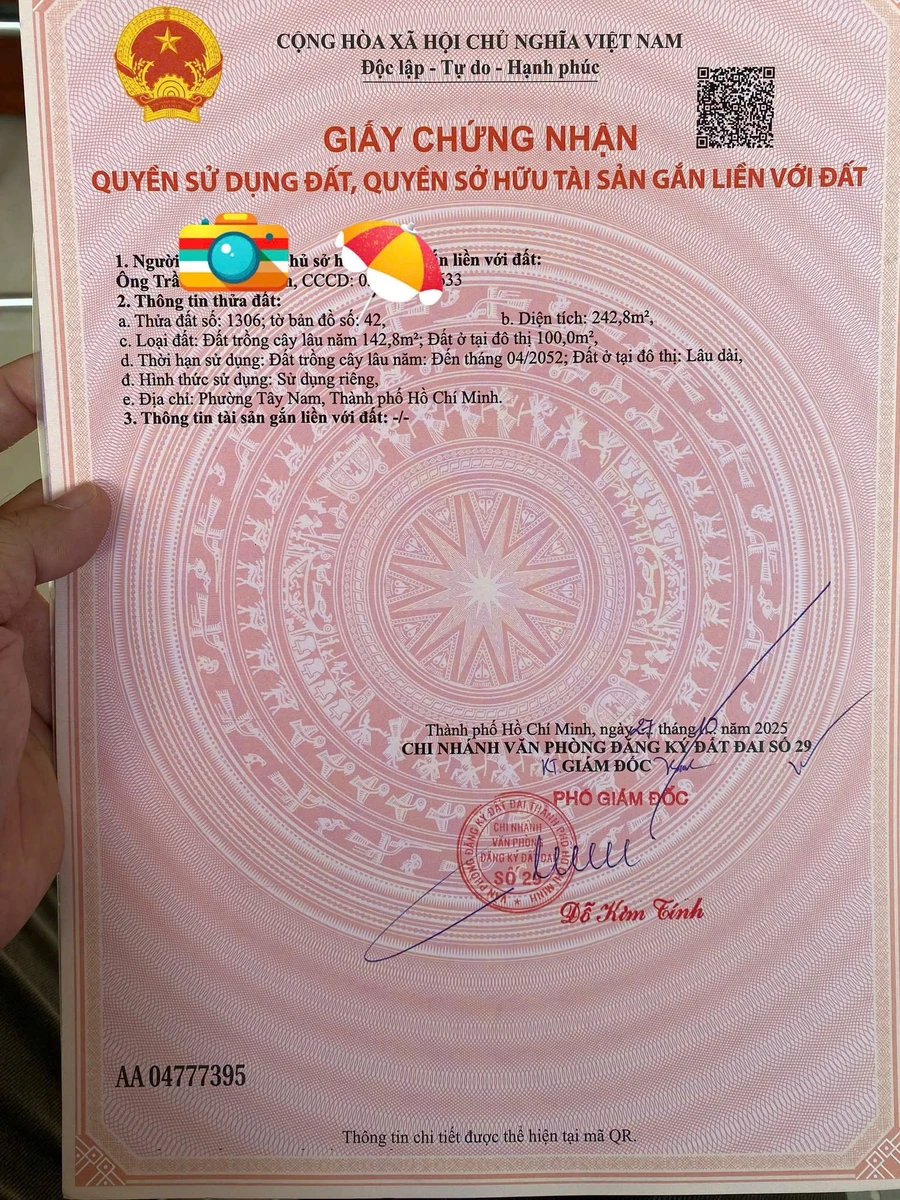 Bán đất An Tây, Bến Cát 100 m2 - Ảnh thu nhỏ 2