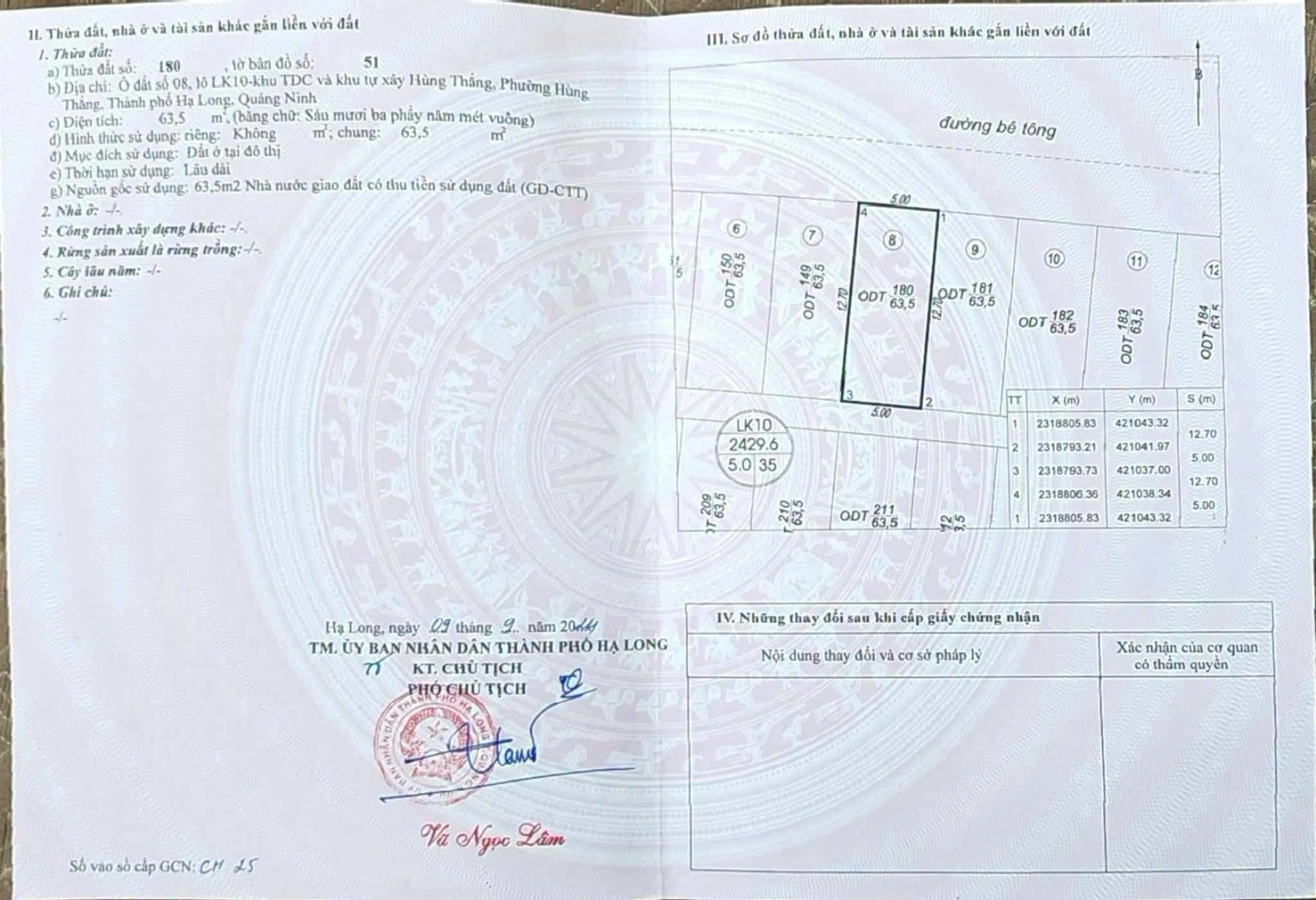 Bán đất nền 63,5m² Bãi Cháy, Hạ Long, giá 74,5 tr/m² - Ảnh 1