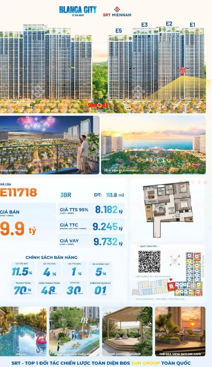 Bán căn 3PN Blanca City Vũng Tàu, 113.8m², view biển 9.2 tỷ - Ảnh thu nhỏ 3