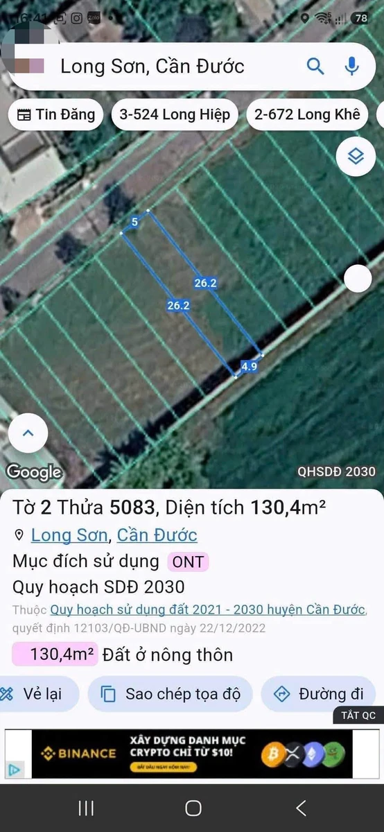 Bán đất thổ cư 5x25m Cần Đước Long An 850 triệu - Ảnh thu nhỏ 3