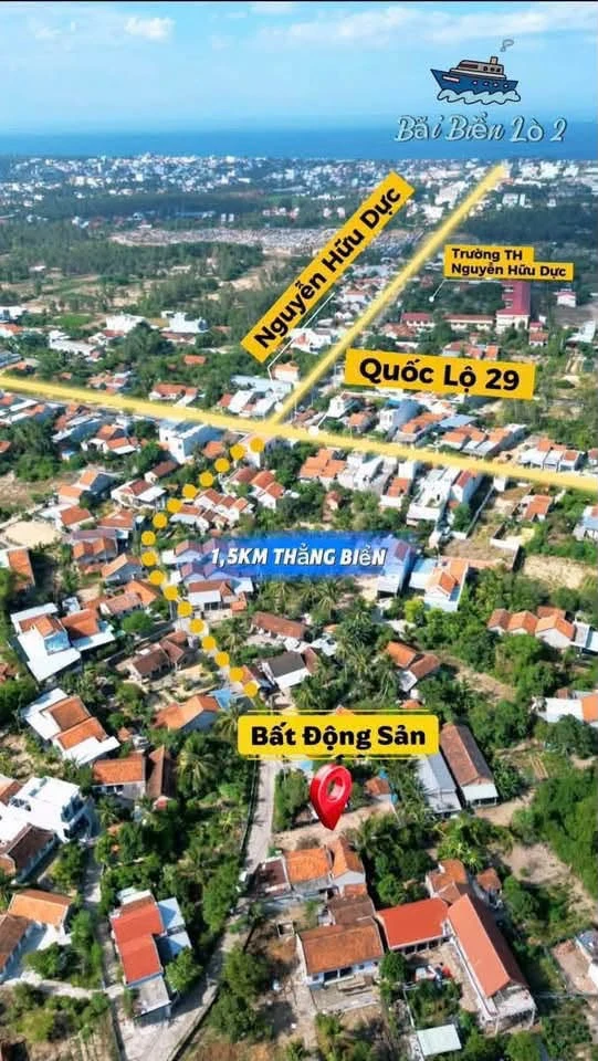Bán đất thổ cư 125m2 ven biển khu phố Phú Hòa, Hòa Hiệp Trung, Đắk Lắk giá 800 triệu - Ảnh 1